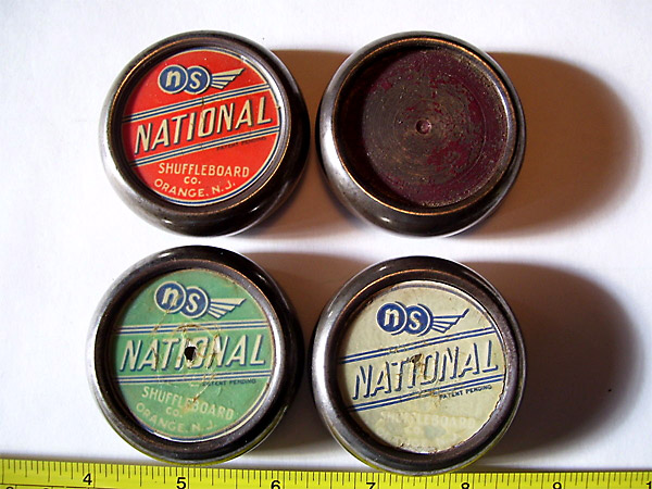 National Shuffleboard pucks